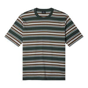 Paul Smith Mens Wide Stripe Crew Neck / Green